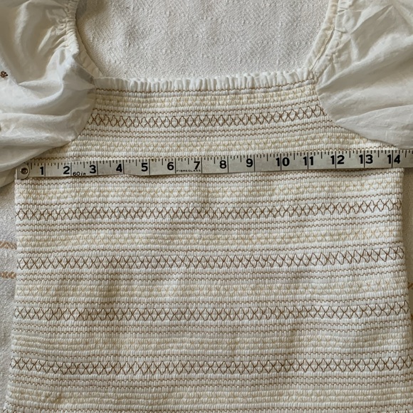 Anthropologie Smocked Embroidered Floral Long Sleeve Blouse Size Small - Picture 12 of 14